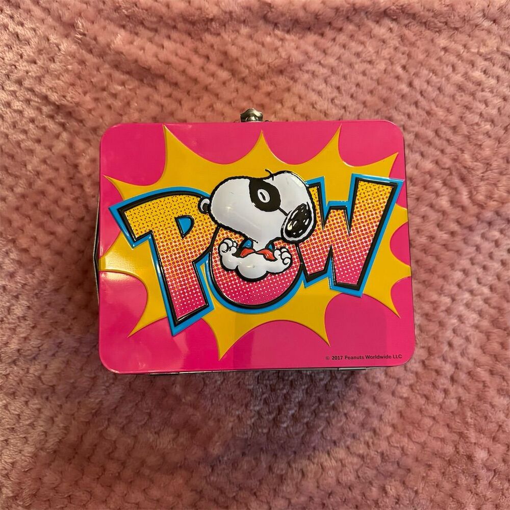 Peanuts Snoopy POW Superhero Metal Tin Lunch Box 2017